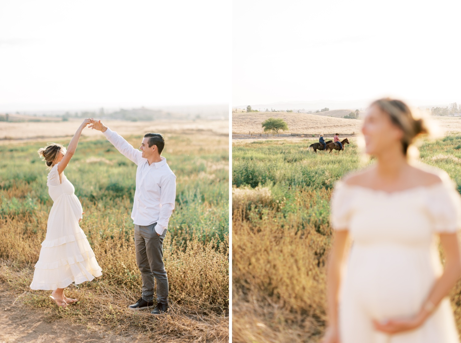 Ventura County maternity photos at the beach during golden hour, pregnant mother in flowing neutral dress at Oxnard Beach Park, coastal maternity photography inspiration in Southern California, what to wear for maternity photos in Ventura County, luxury maternity session near Ojai and Ventura beaches, romantic pregnancy photos with soft natural light, California maternity photographer capturing emotional motherhood moments outdoors, ventura county maternity, ventura county maternity photographer
